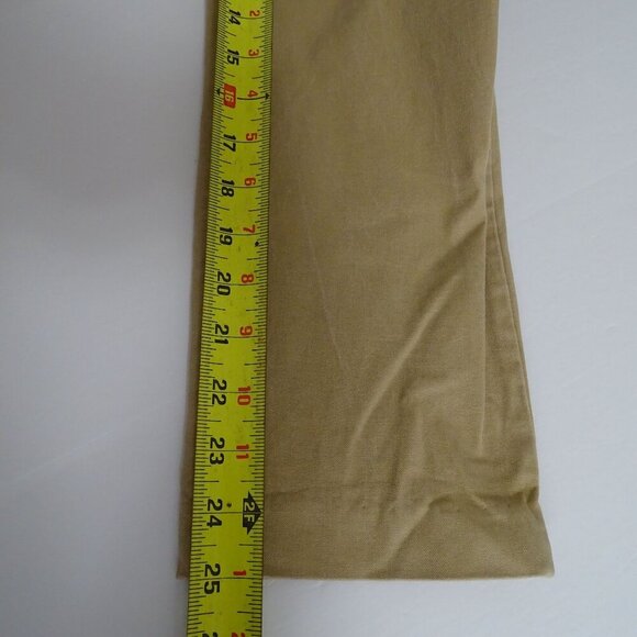 Time And Tru Khaki Ankle Pants Women Size 12 Skinny Side Zipper - Picture 9 of 10